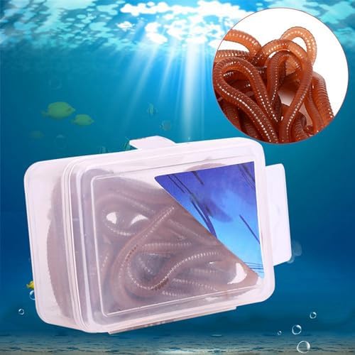 Gusanos pesca bass suaves realistas 10cm olor pez caja