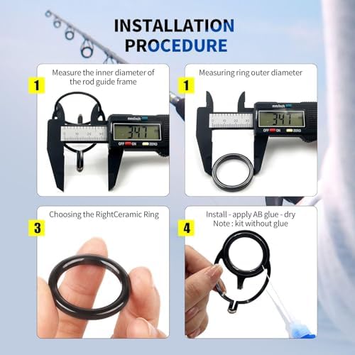 Kit reparación caña pesca 36 piezas anillos guía caja almacenamiento accesorios