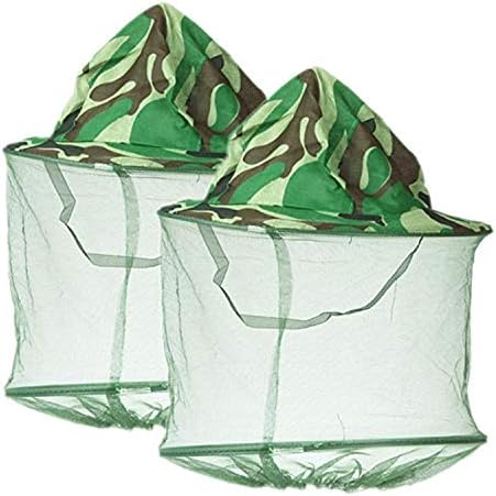 Sombrero camuflaje apicultor anti-mosquitos malla protección facial pesca exterior