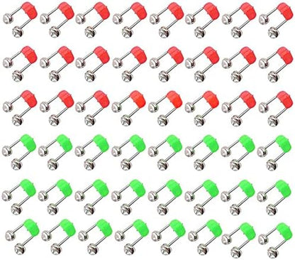 Campanas pesca 50 piezas accesorios exterior dobles rojo verde