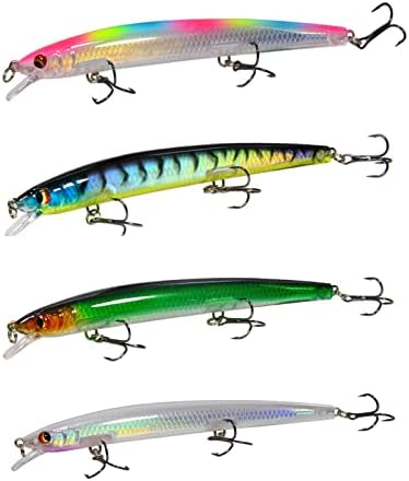 Cebo natación artificial lucio rígido anzuelos afilados surf spinning