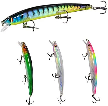 Cebo natación artificial lucio rígido anzuelos afilados surf spinning