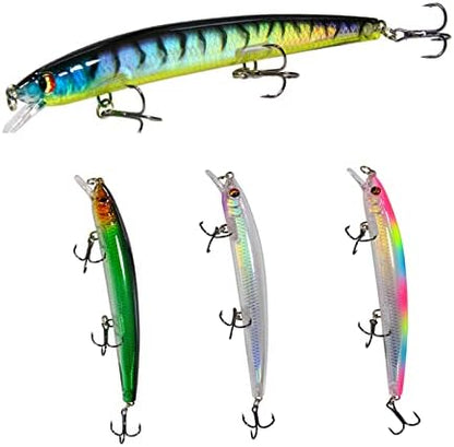 Cebo natación artificial lucio rígido anzuelos afilados surf spinning