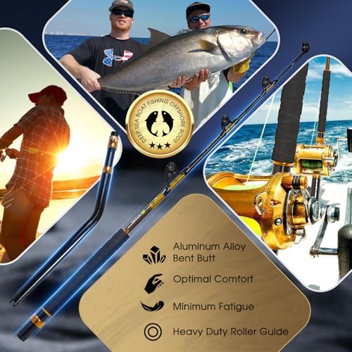 Caña pesca pesada salada resistente mar océano