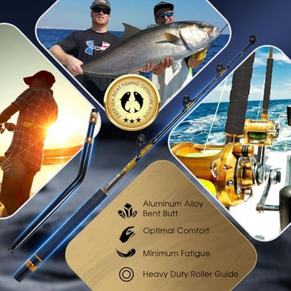 Caña pesca pesada salada resistente mar océano