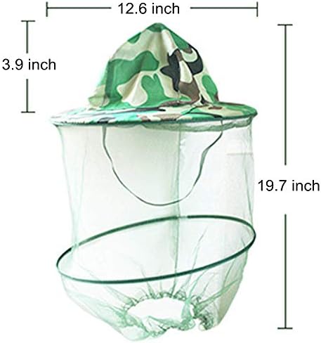 Sombrero camuflaje apicultor anti-mosquitos malla protección facial pesca exterior