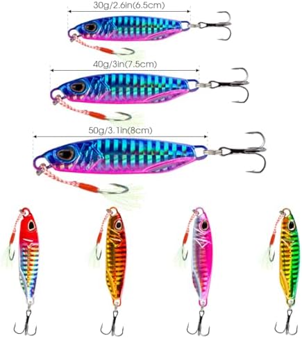 5 piezas cebos pesca 30-50g swivel metal duro atun salmon