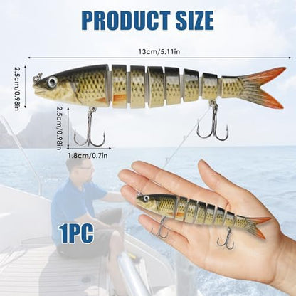 Señuelos pesca 13.5cm biónicos multiarticulados natación realistas wobbler salada