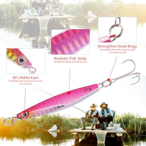 7 piezas señuelos jig cucharas metal pluma cebos artificiales