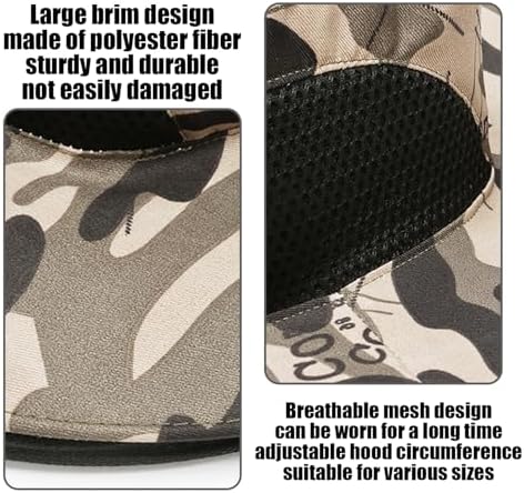 Sombrero sol mosquitos 1 pieza bolsa almacenamiento plegable jungla pesca camuflaje