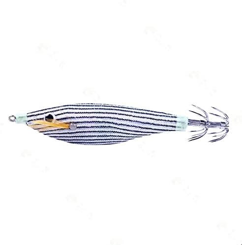 8 piezas jigs calamar luminosos 9.6g 10cm madera camaron cebos sepia