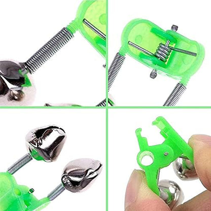 Campanas pesca 50 piezas accesorios exterior dobles rojo verde